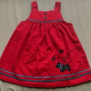 Red Corduroy Valentine Dress - 3T